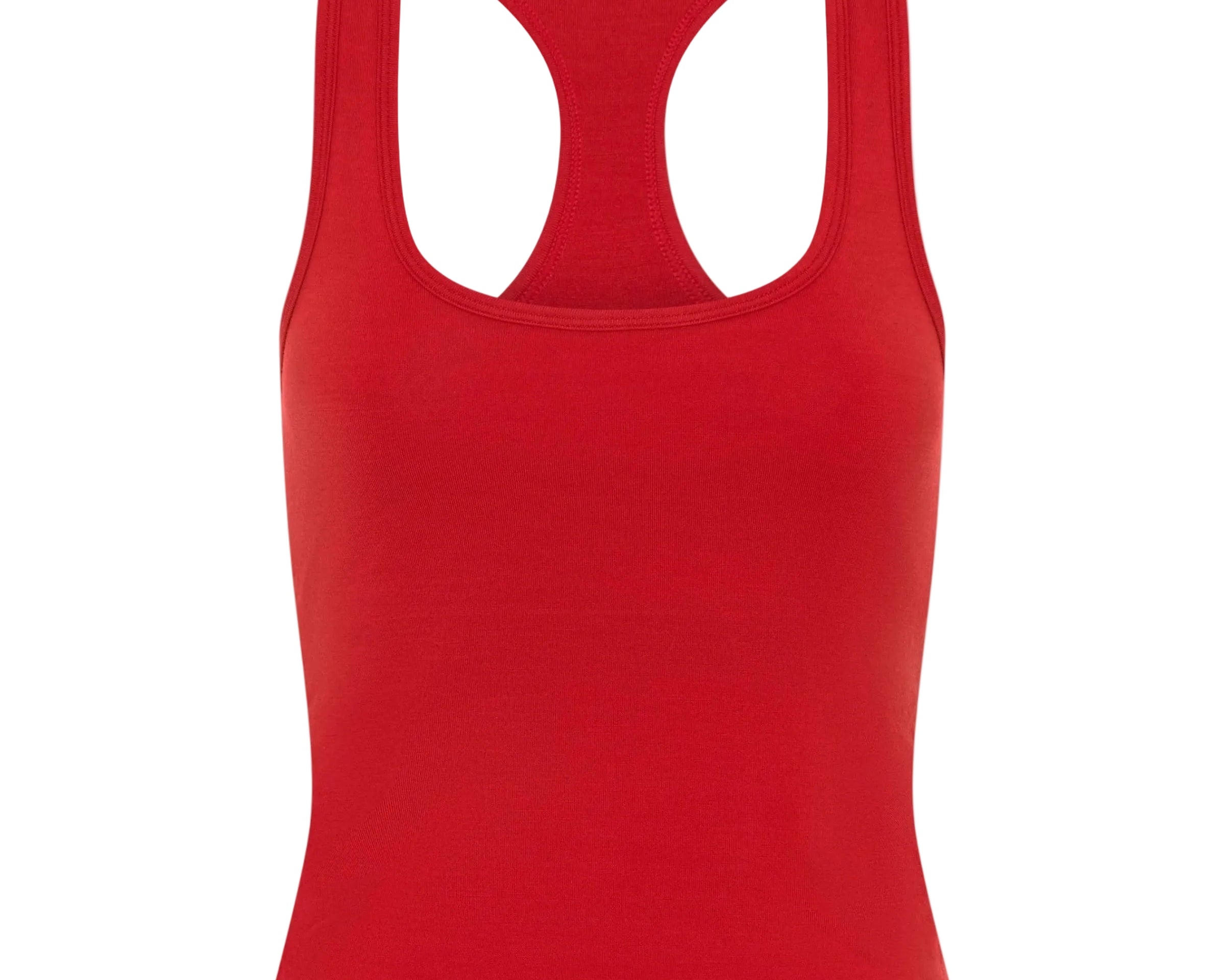 Estroni-classic-merino-tank-scarlet-red-everday-activewear